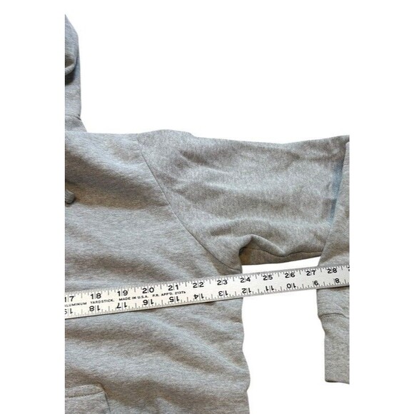 The North Face Men's Hoodie Size Large Gray Spell Out Logo Hooded Drawstring - Picture 4 of 5